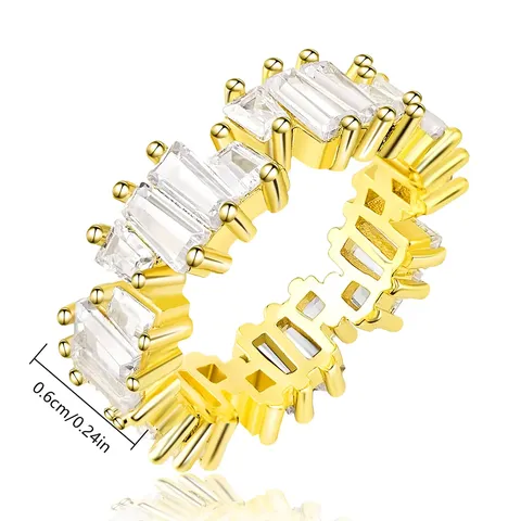 European and American Irregular Zirconia Ring Women’s Accessories - view 3