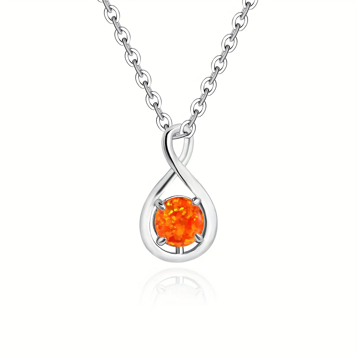 Opal Necklace Pendant Fashion Simple Necklace Women’s Birthday Gift made by BlueOne Jewelry