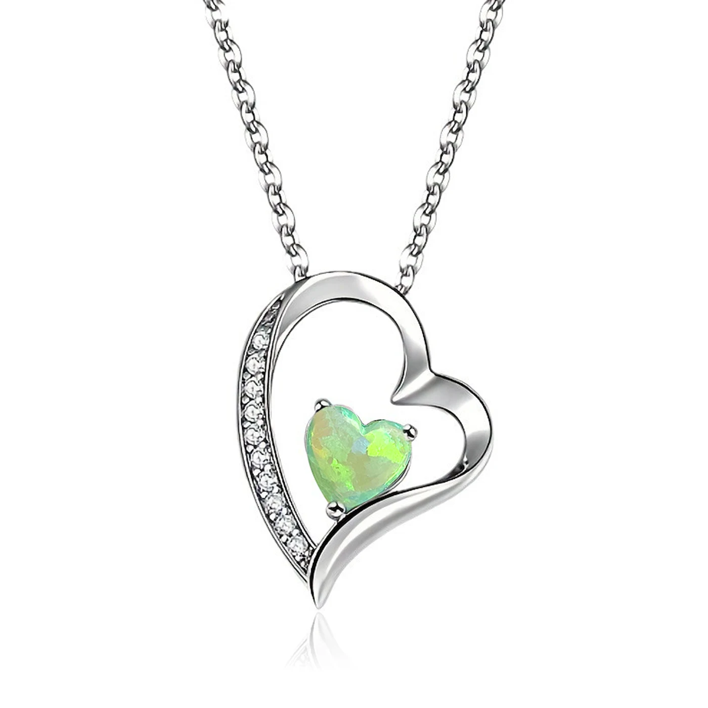 Love Heart Necklace Women Fashion Simple Design Gift Heart Pendant made by BlueOne Jewelry