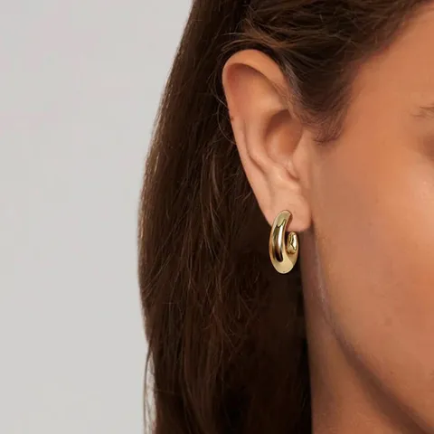 Models Water Drop Hollow Earrings Drop Oil Models Hollow Crescent-shaped C-shaped - view 2