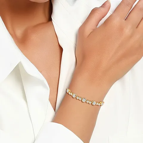 Simple Bracelet Classic Round Adjustable Female Hand Jewelry Wedding Party Hundred - view 2