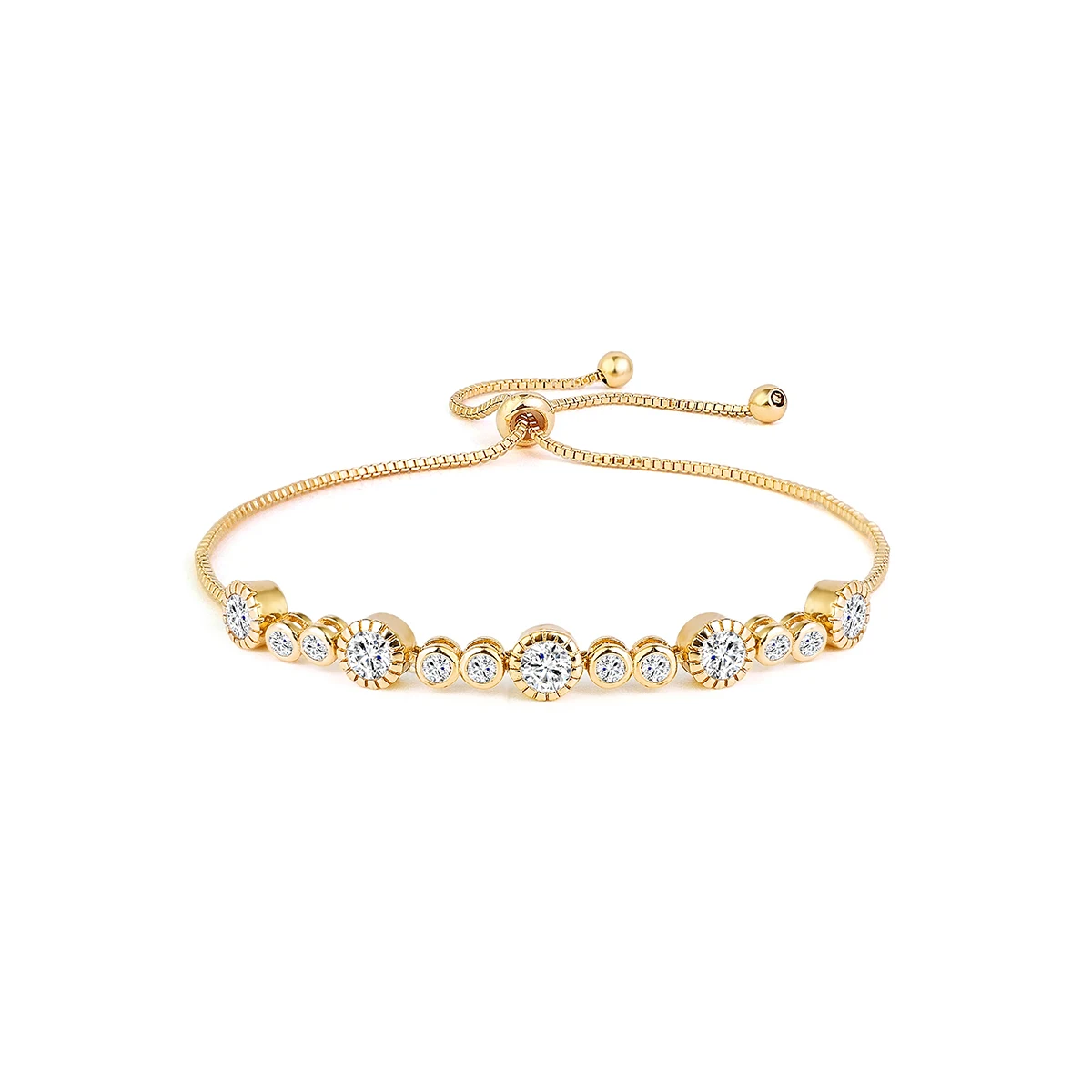 Simple Bracelet Classic Round Adjustable Female Hand Jewelry Wedding Party Hundred made by BlueOne Jewelry