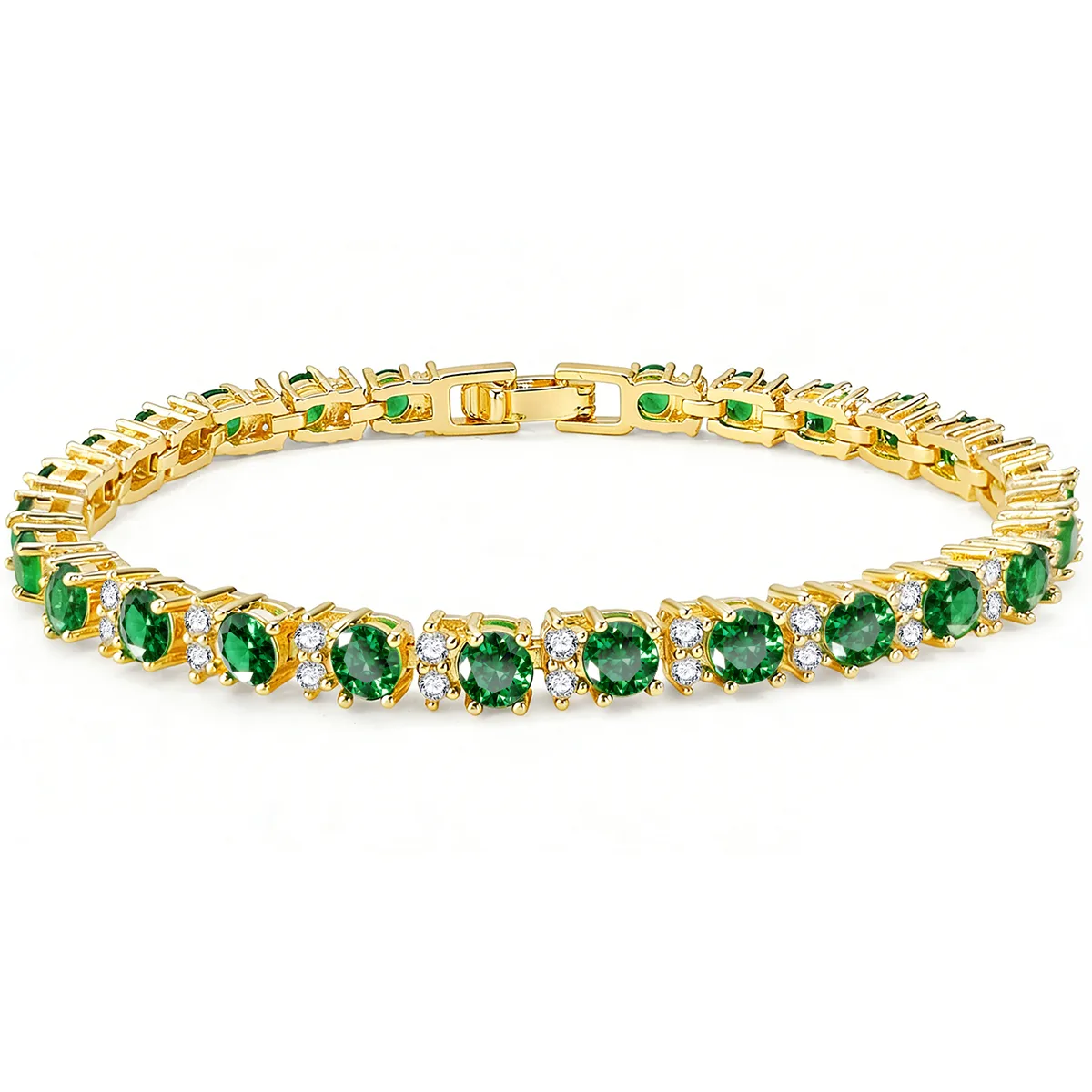 Hip-hop Gold Tennis Bracelet Zircon Bracelet Luxury-inspired Lightweight Bracelet made by BlueOne Jewelry