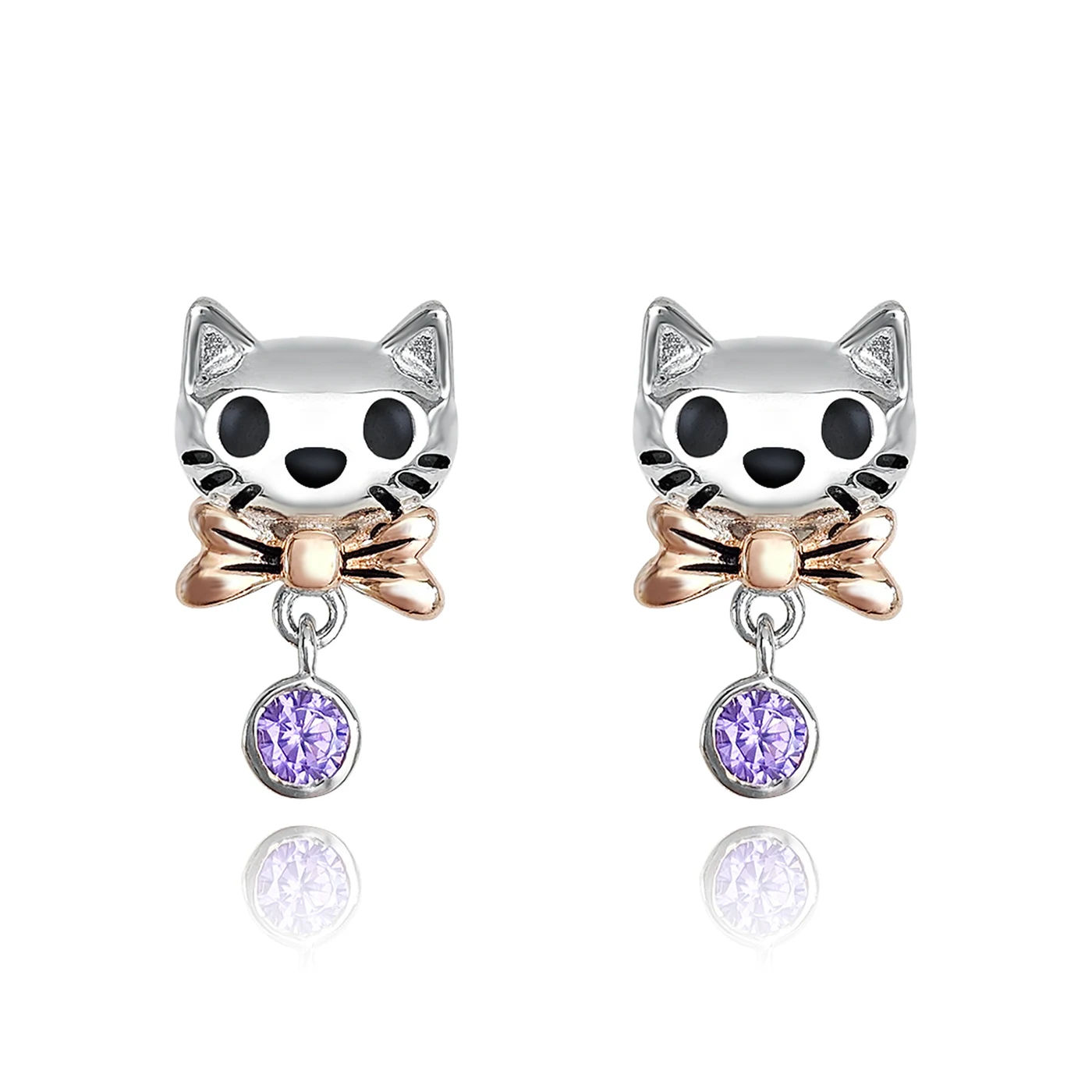 Cute Cat Personalized Minimalist Earrings Animal Female Earrings Jewelry made by BlueOne Jewelry