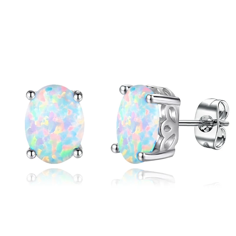 Europe and the United States Opal Earrings Women’s Earrings made by BlueOne Jewelry