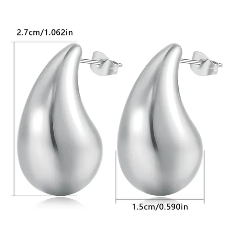 Models Water Drop Earrings High Quality CCB Melon Earrings Simple Fashion - view 3