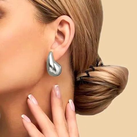 Models Water Drop Earrings High Quality CCB Melon Earrings Simple Fashion - view 2