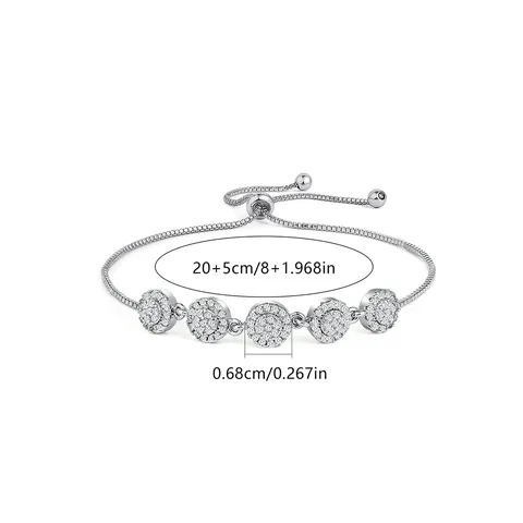 Jewelry Fashion Simple Cubic Zircon Inlaid Diamond Bracelet Women Korea Korean - view 3