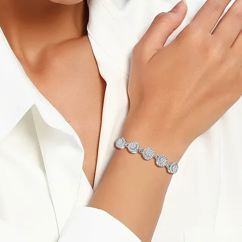 Jewelry Fashion Simple Cubic Zircon Inlaid Diamond Bracelet Women Korea Korean - view 2