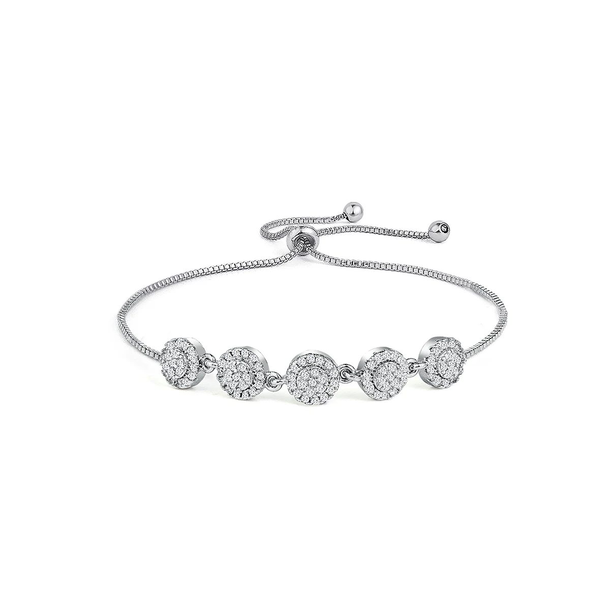 Jewelry Fashion Simple Cubic Zircon Inlaid Diamond Bracelet Women Korea Korean made by BlueOne Jewelry