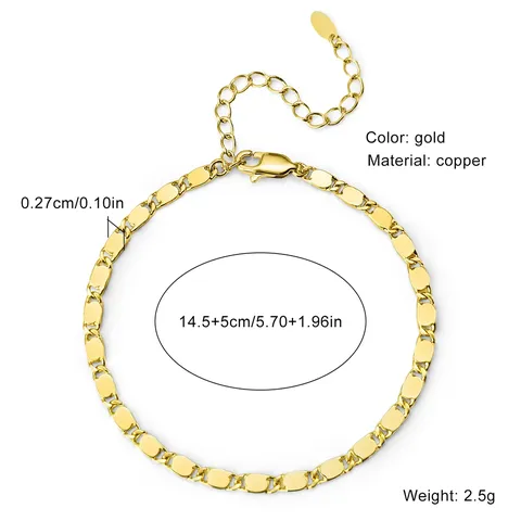 European & American Style Gold Elegant Bracelet for Women Fashionable Minimalist - view 3