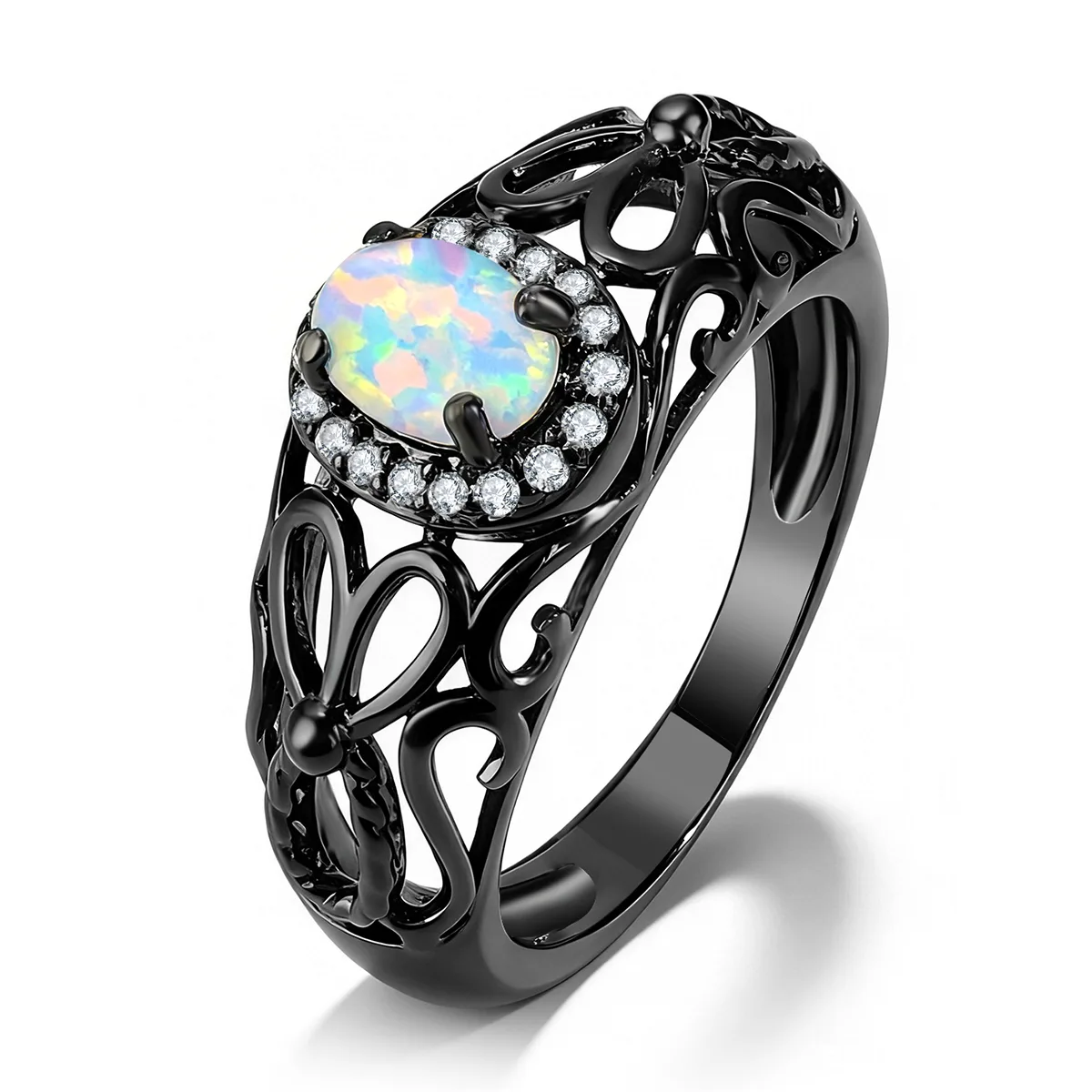 Opal Zirconia Ring Europe & America Unisex Ring made by BlueOne Jewelry