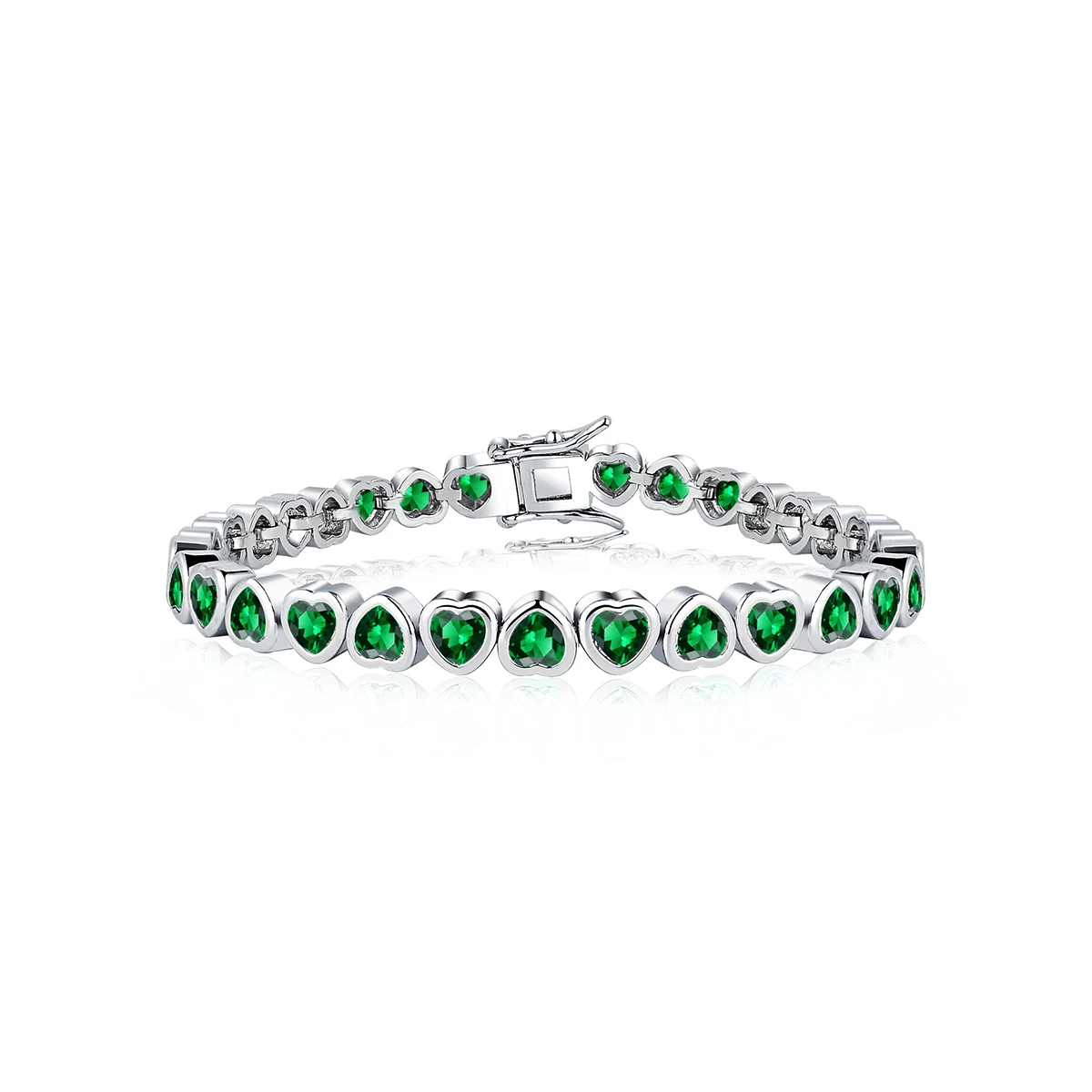 Heart Green Zirconia Bracelet Hip Hop Ins Minimalist Niche Design Women’s made by BlueOne Jewelry