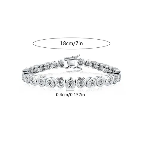 Heart Zirconia Bracelet Hip Hop Ins Minimalist Niche Design Women’s Bracelets - view 3
