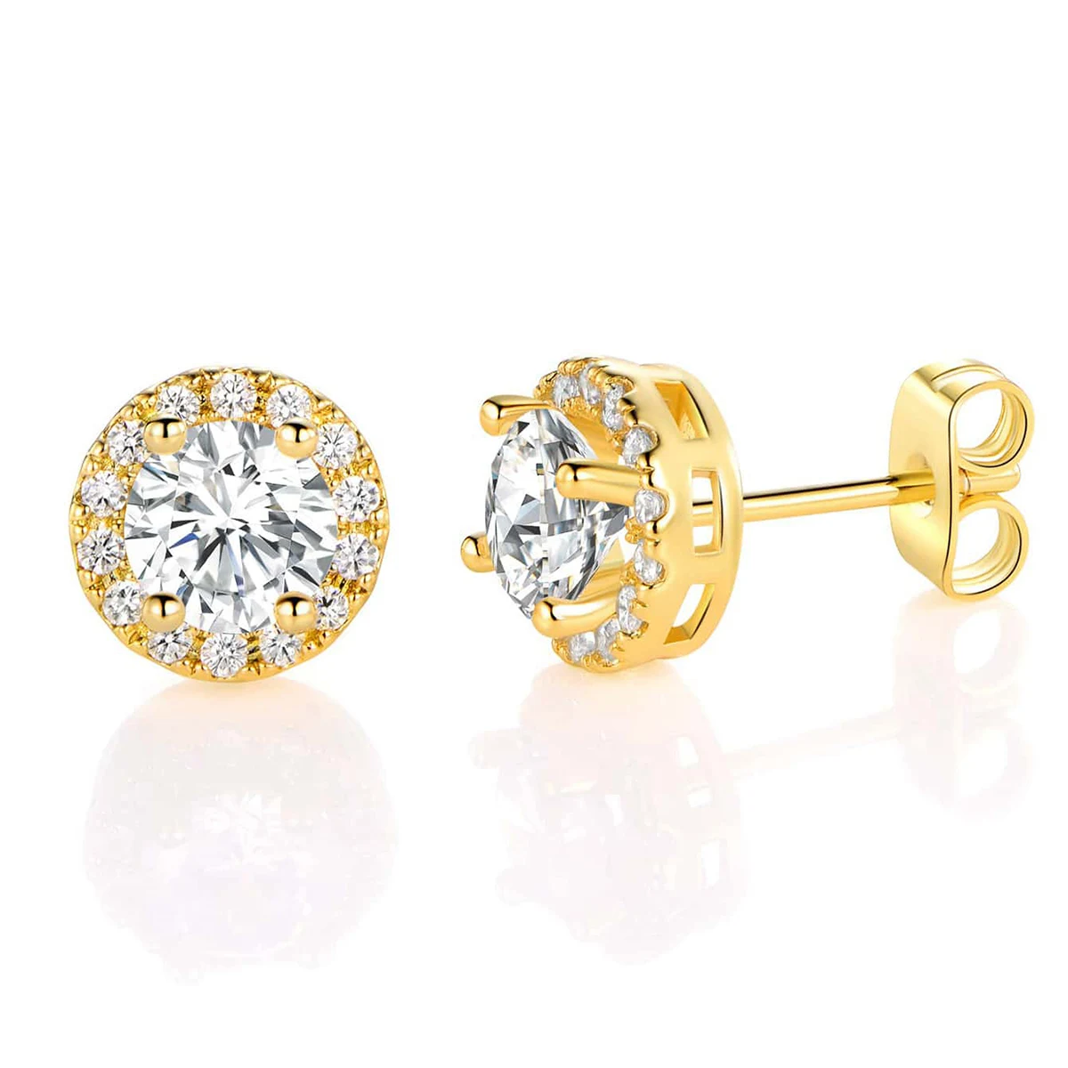 Pop Micro-set Zirconium Earrings Fashion Simple Advanced a Single Pair Set made by BlueOne Jewelry