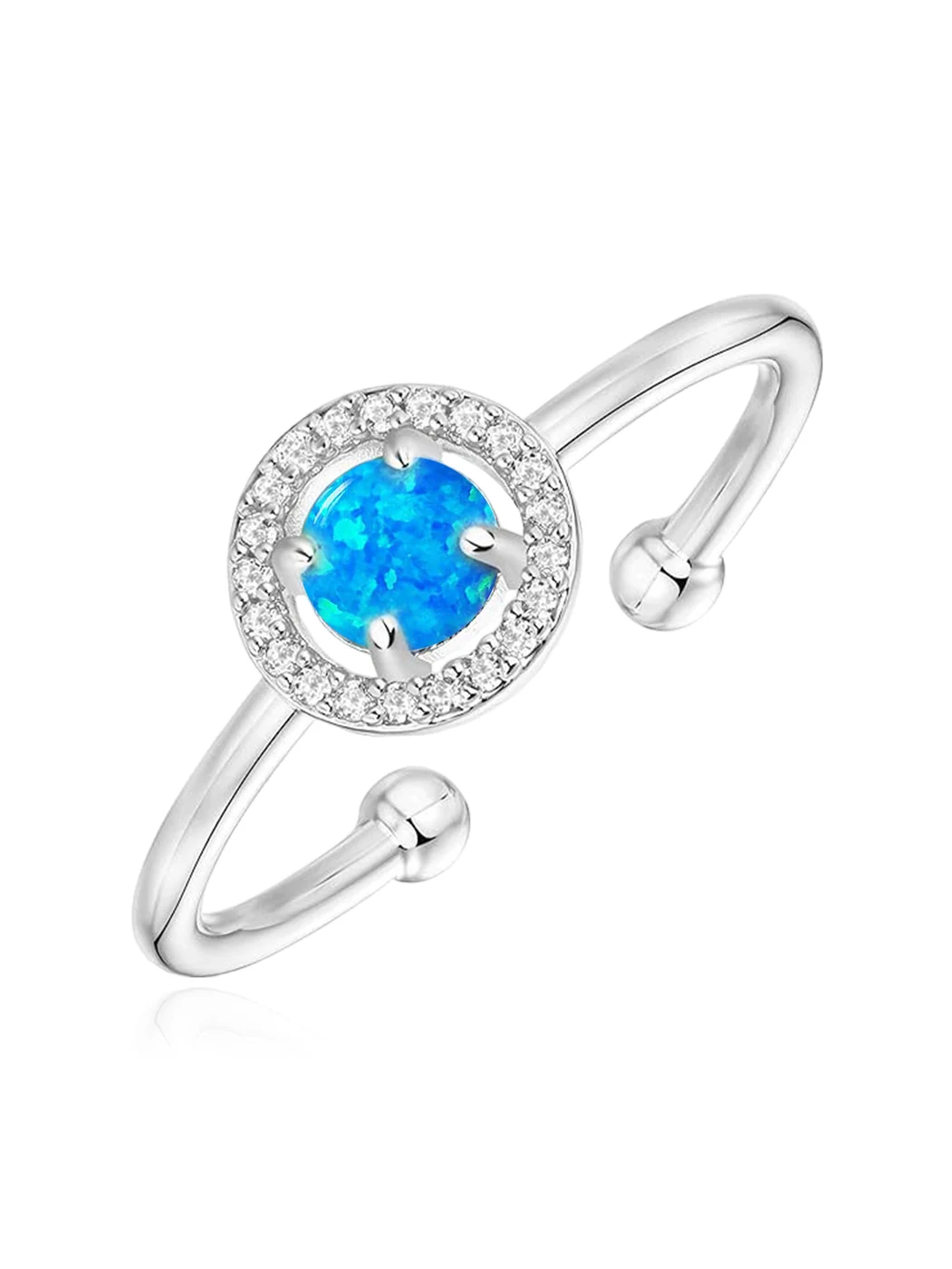 Plated Brass Round Open End Ring Opal Sellers made by BlueOne Jewelry