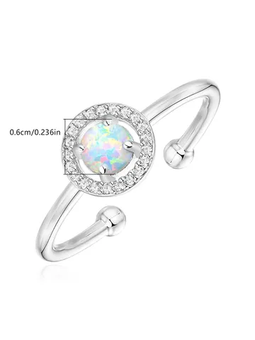 Minimalist Round Open End Ring Opal Sellers - view 3