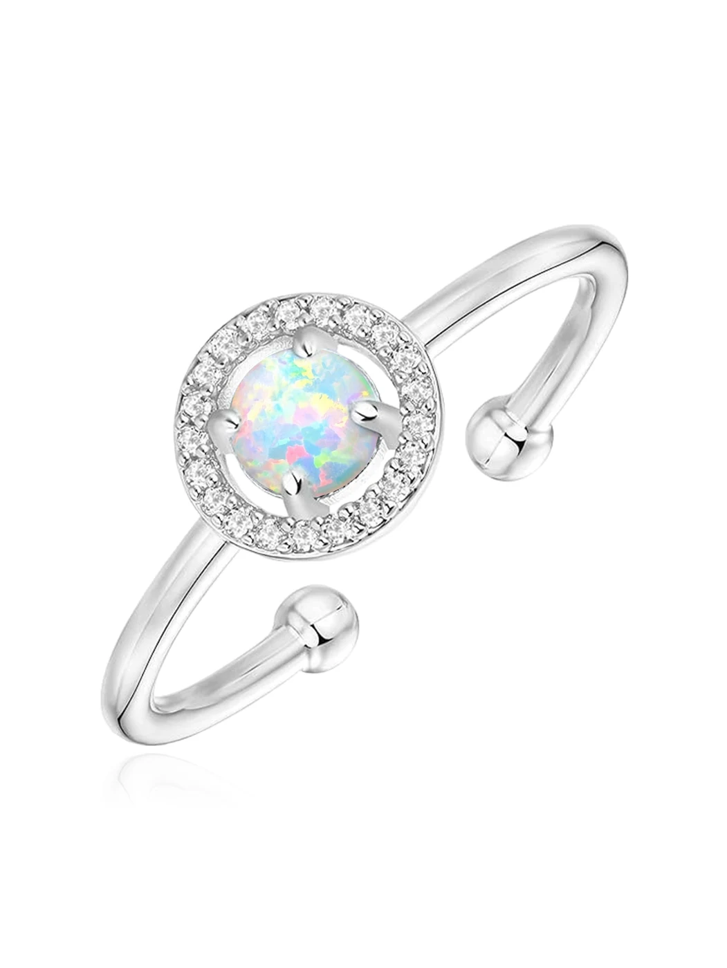 Minimalist Round Open End Ring Opal Sellers made by BlueOne Jewelry