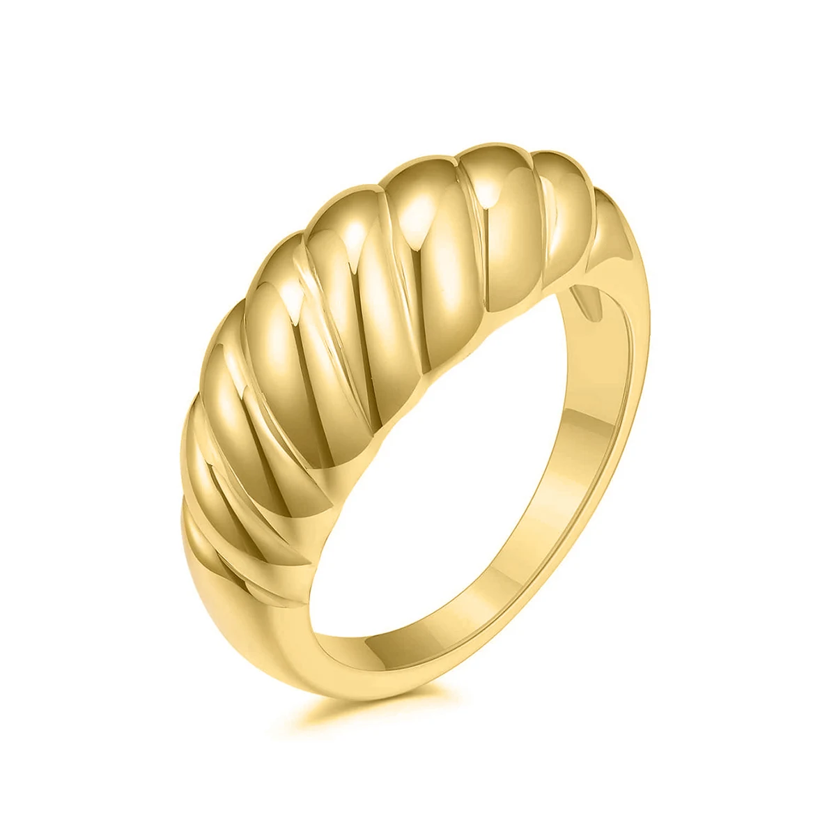 Source Hundreds of Models Twisted Thread Ring Gold Horn Bread Ring made by BlueOne Jewelry