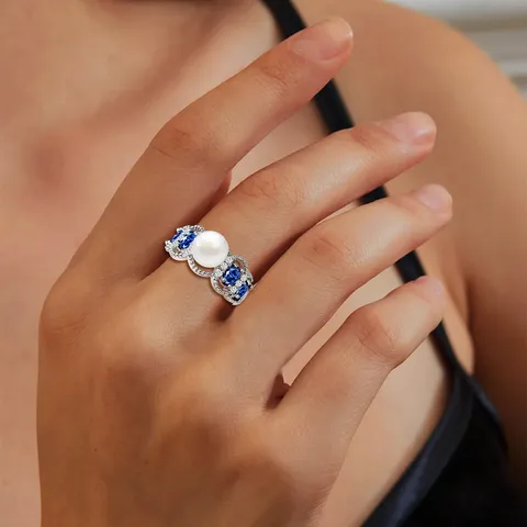 Autumn and Winter Micro-set Zirconia Temperament Opening Ring Female Retro French - view 2
