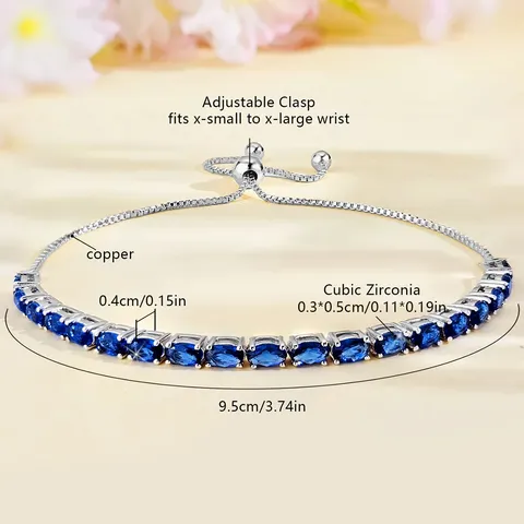 Bracelets Women European and American Single Row Zirconia Fashion Adjustable Bracelet - view 3