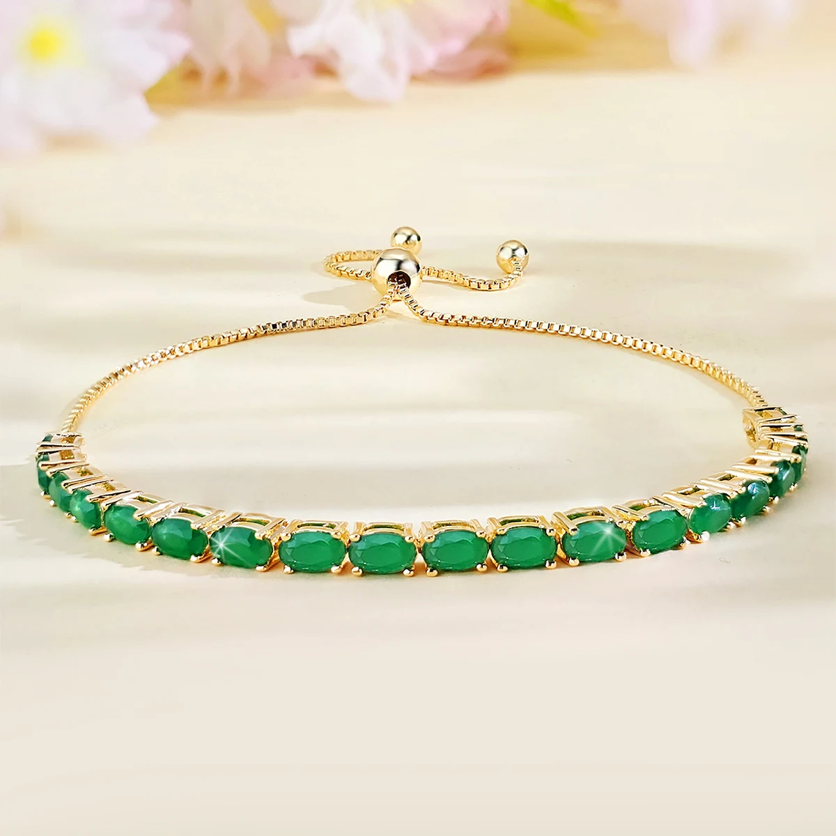 Bracelets Women European and American Single Row Zirconia Fashion Adjustable Bracelet - Style 9201 made by BlueOne Jewelry