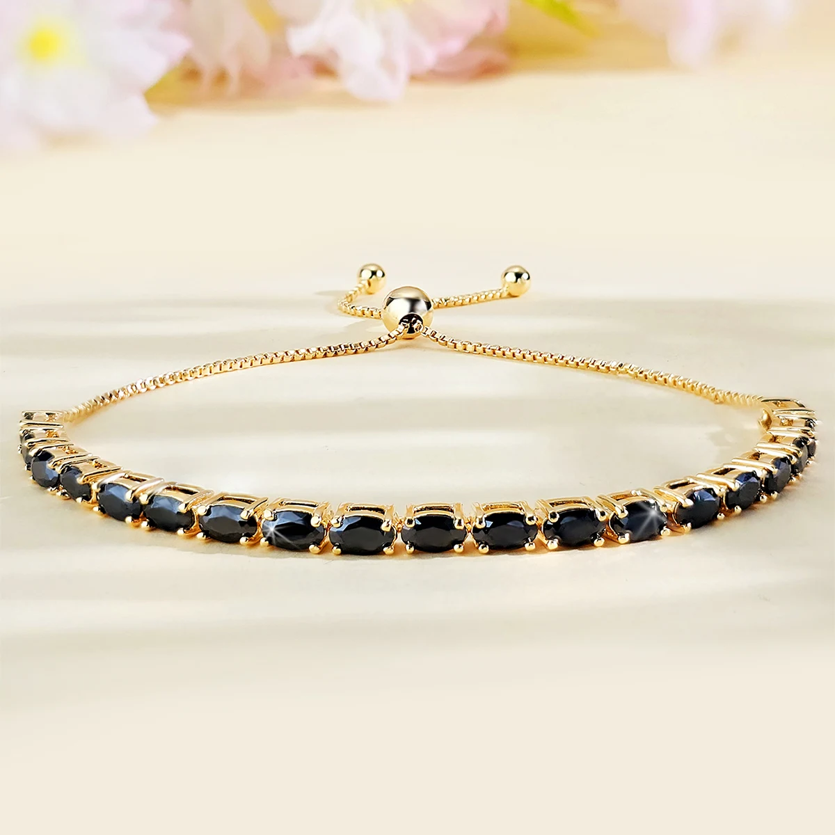 Bracelets Women European and American Single Row Zirconia Fashion Adjustable Bracelet - Style 9245 made by BlueOne Jewelry