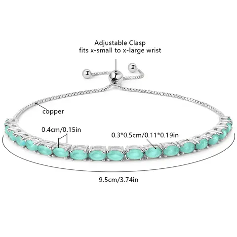 Bracelets Women European and American Single Row Zirconia Fashion Adjustable Bracelet - Style 9180 - view 3