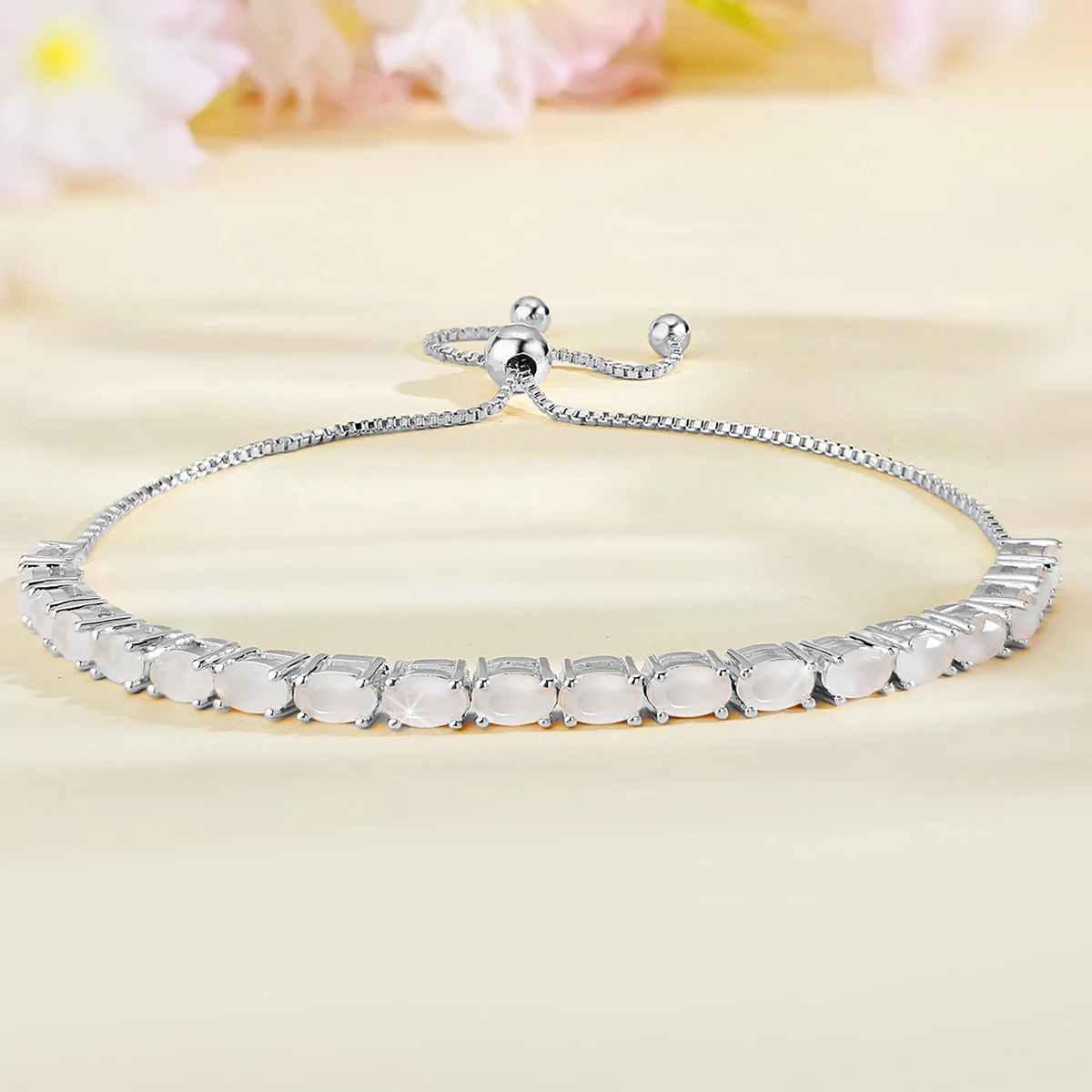 Bracelets Women European and American Single Row Zirconia Fashion Adjustable Bracelet - Style 9200 made by BlueOne Jewelry