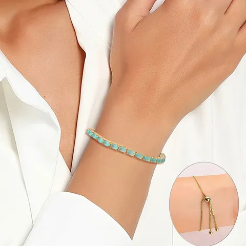 Bracelets Women European and American Single Row Zirconia Fashion Adjustable Bracelet - Style 9169 - view 2