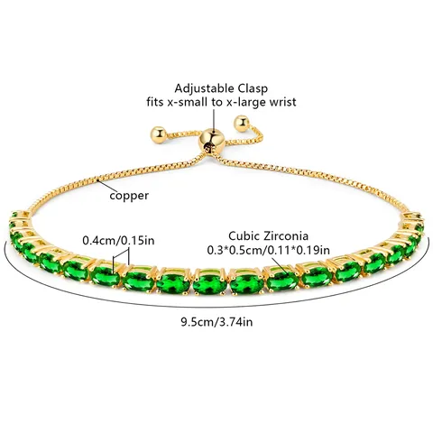 Bracelets Women European and American Single Row Zirconia Fashion Adjustable Bracelet - Style 9223 - view 3