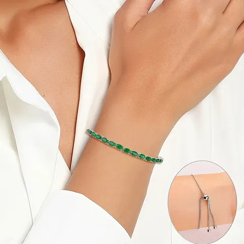 Bracelets Women European and American Single Row Zirconia Fashion Adjustable Bracelet - Style 9210 - view 2