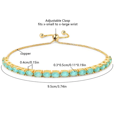 Bracelets Women European and American Single Row Zirconia Fashion Adjustable Bracelet - Style 9169 - view 3