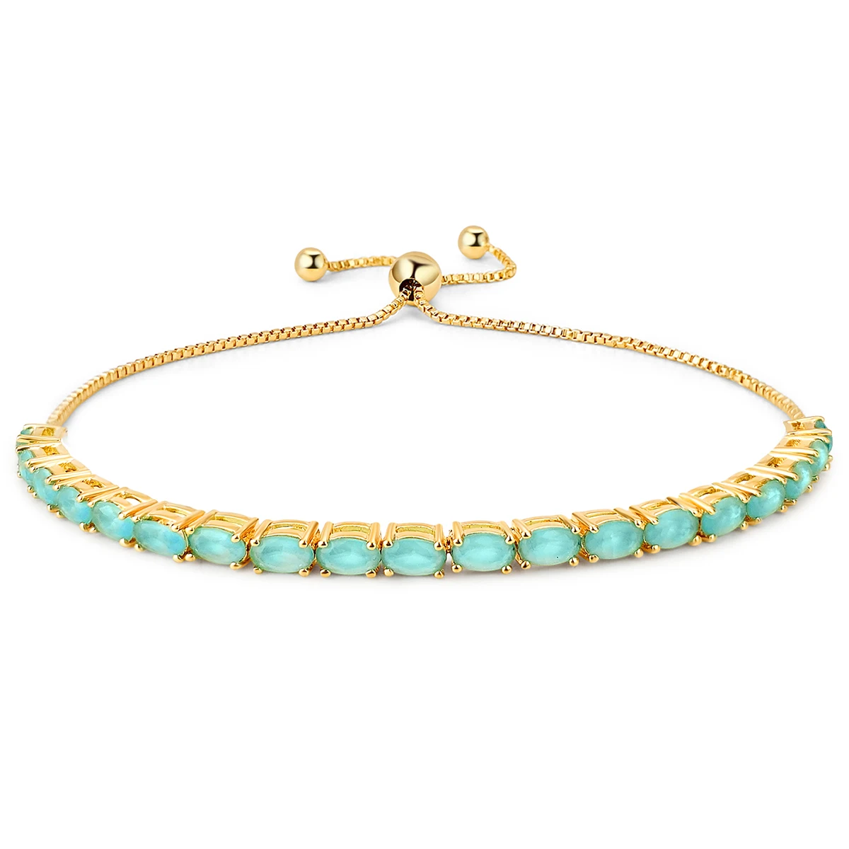 Bracelets Women European and American Single Row Zirconia Fashion Adjustable Bracelet - Style 9169 made by BlueOne Jewelry