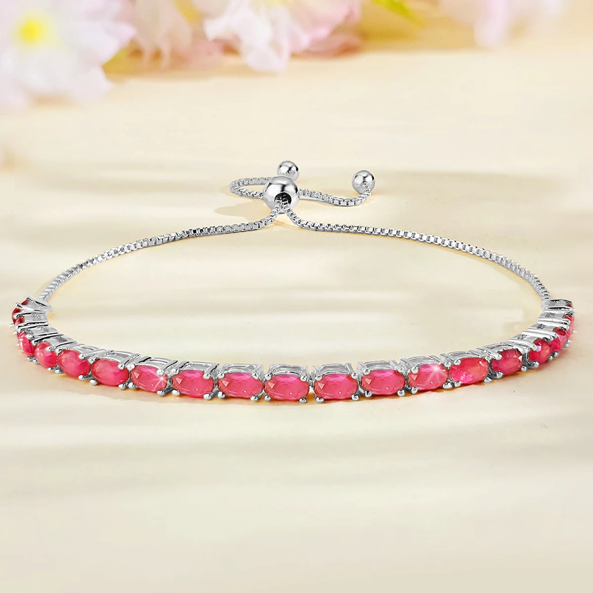 Bracelets Women European and American Single Row Zirconia Fashion Adjustable Bracelet - Style 9222 made by BlueOne Jewelry