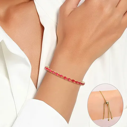 Bracelets Women European and American Single Row Zirconia Fashion Adjustable Bracelet - Style 9211 - view 2