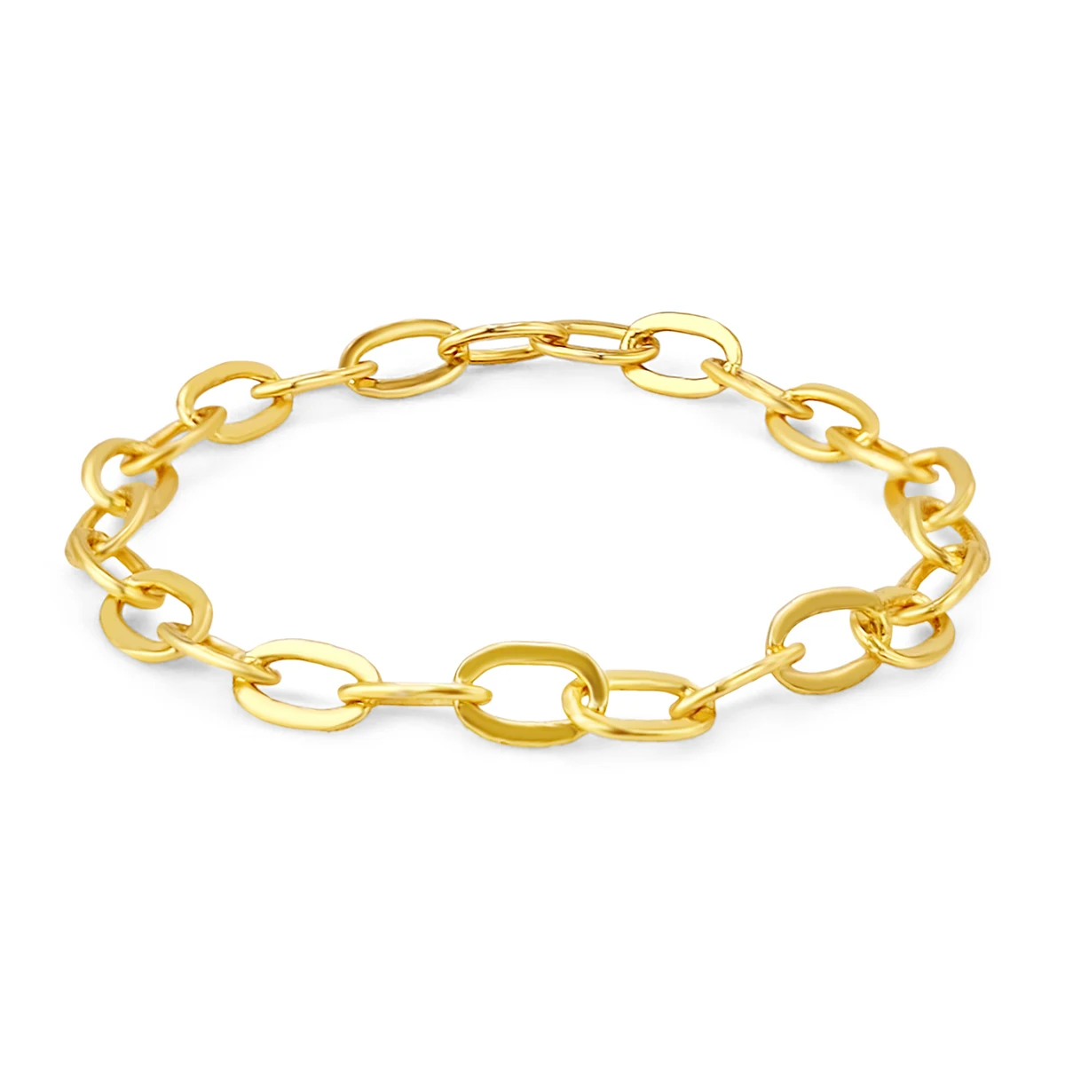 Chain Ring Gold-plated Oval Chain Fashion Ring Women’s Ring made by BlueOne Jewelry
