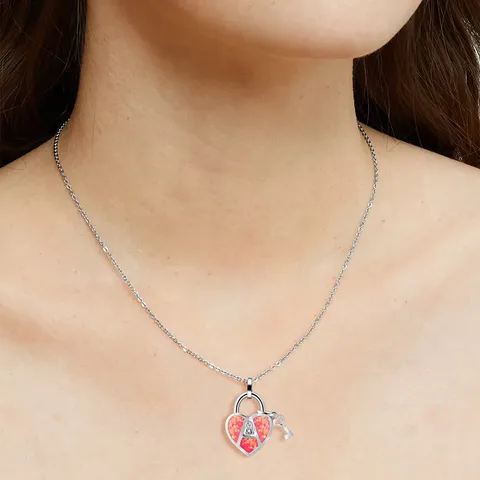 Classic Love Opal Pendant Necklace Women’s Red Necklace Light Luxury Simple - view 2