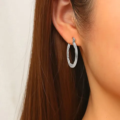 Copper Plated Gold European and American Retro Personalized Exaggerated Earrings Fashion - view 2
