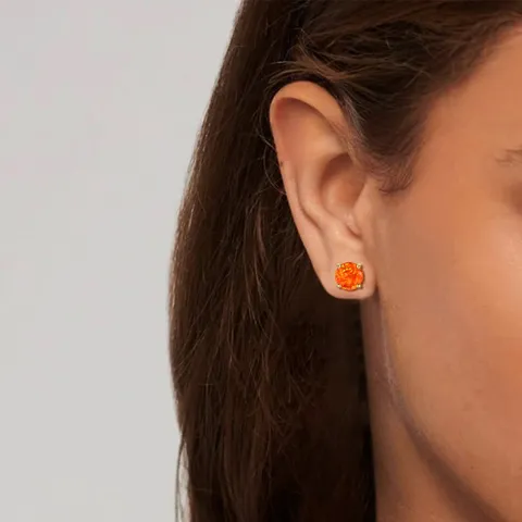 6mm Resin Earrings Copper Plated Real Gold Does Not Lose Color - view 2