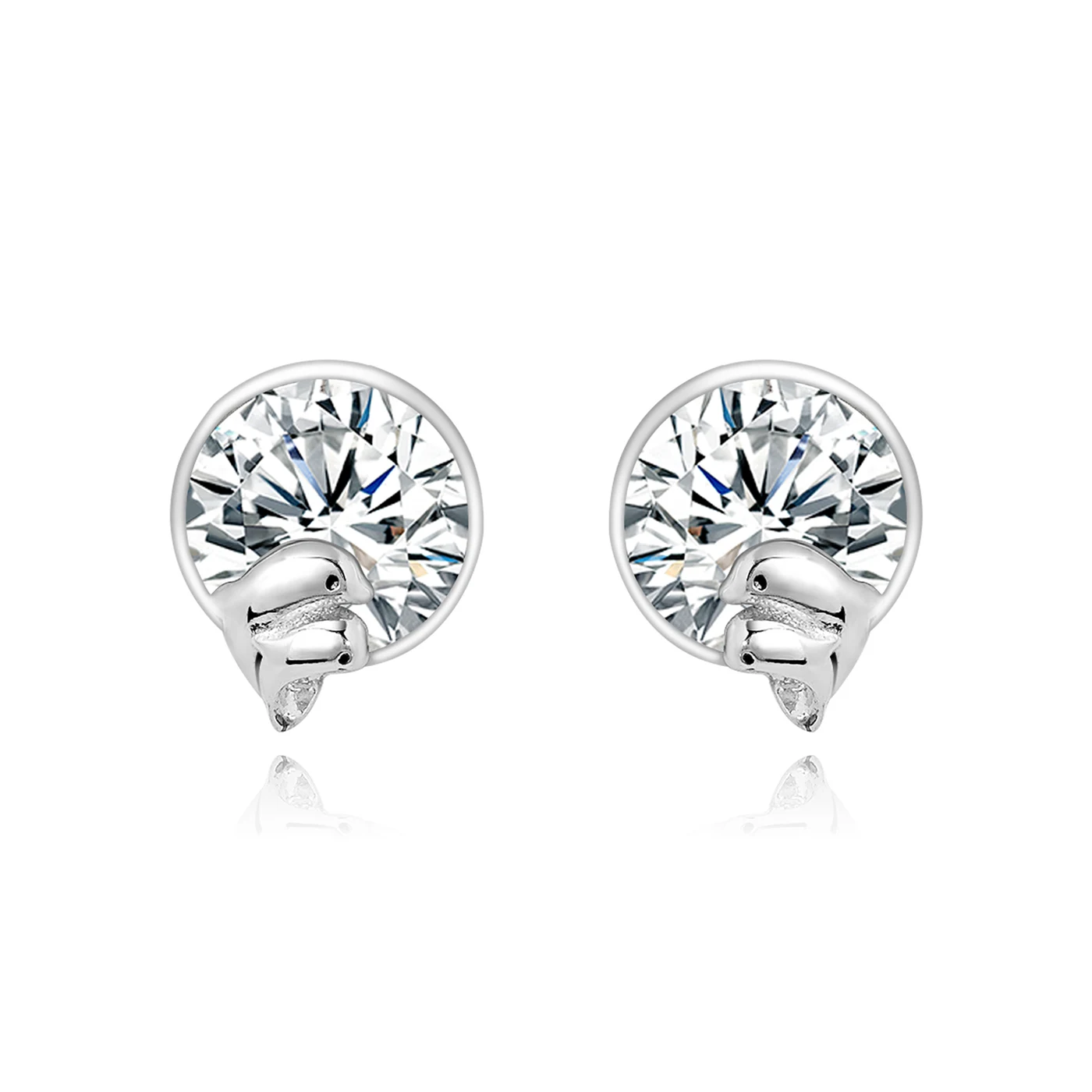 Europe and the United States Personality Creative Small Dolphin Earrings made by BlueOne Jewelry