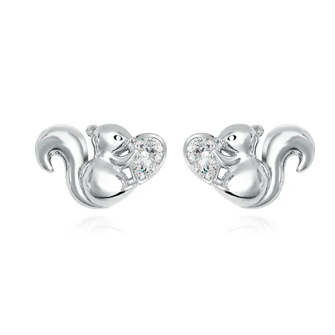 Europe and the United States Personality Creative Small Squirrel Earrings - Plated Brass jewelry made by BlueOne Jewelry