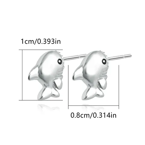 Europe and the United States Personality Creative Shark Earrings - view 3