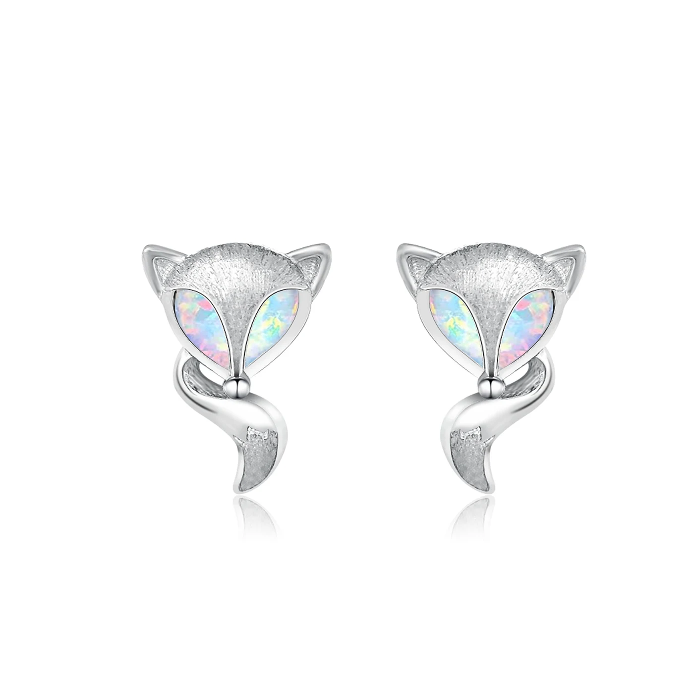 Europe and the United States Personality Creative Fox Opal Earrings made by BlueOne Jewelry