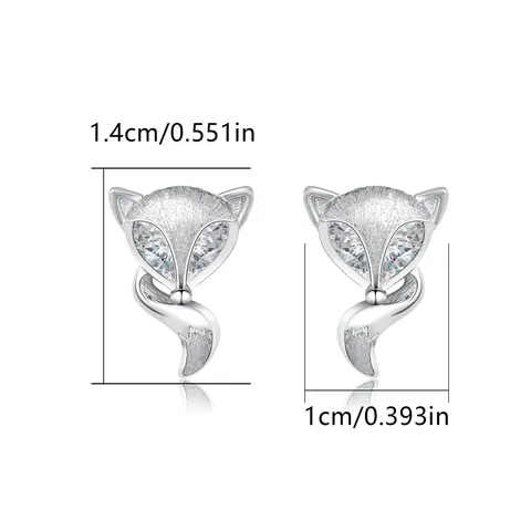 Europe and the United States Personality Creative Fox Earrings - view 3