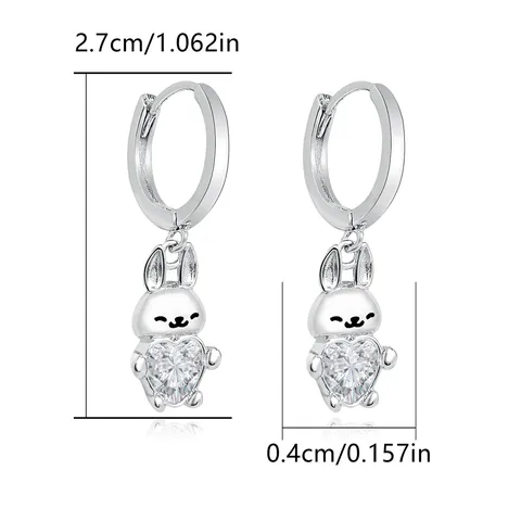 Europe and the United States Personality Creative Rabbit Earrings - view 3
