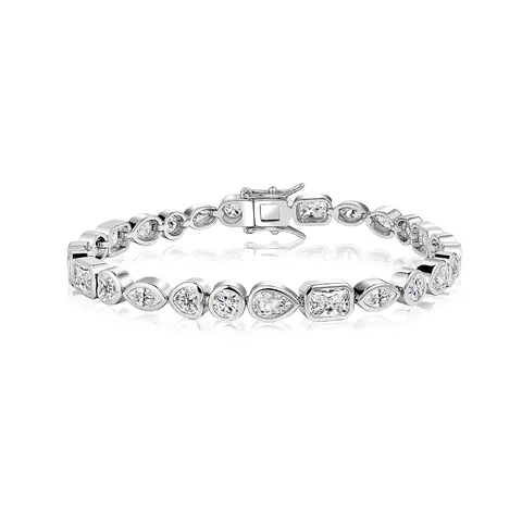 Geometric Zircon Bracelet Simple Personalized Female Bracelet Netflix Same Models - Plated Brass jewelry made by BlueOne Jewelry