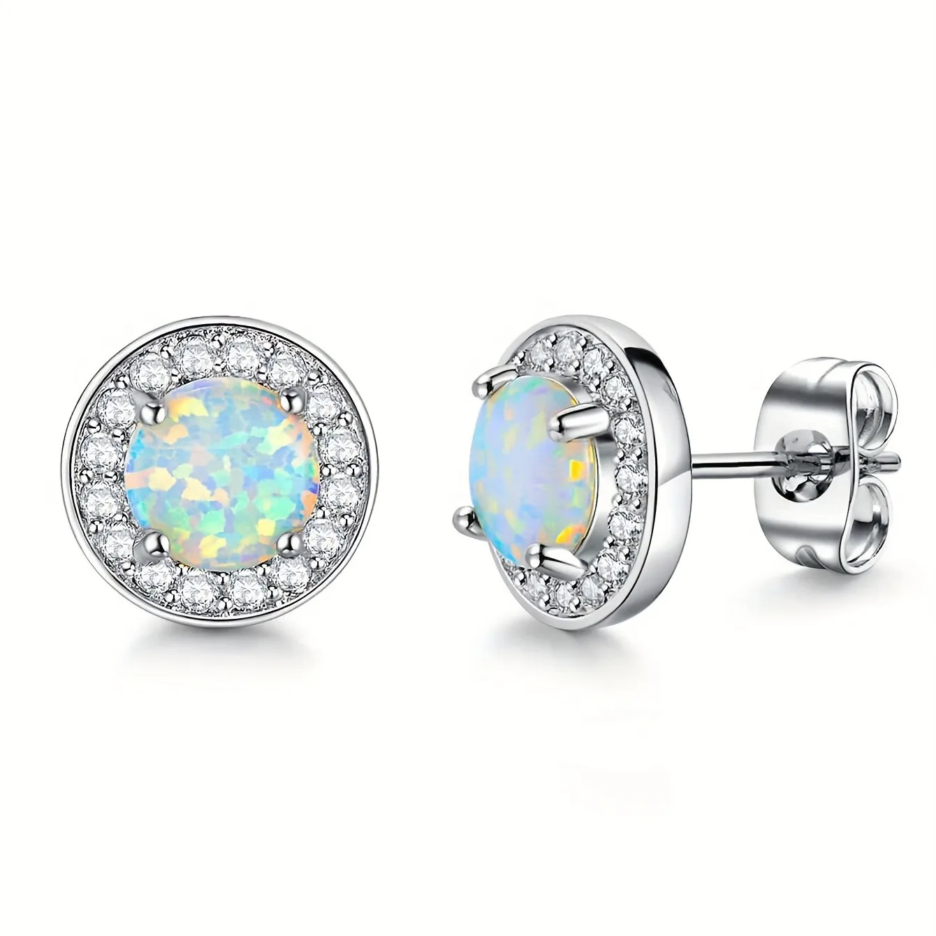 Earrings Fashion Opal Earrings Europe and America made by BlueOne Jewelry