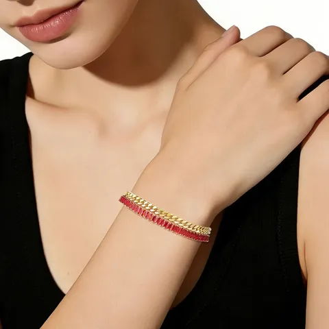 Double-row Tennis Chain Zircon Bracelet Seller Jewelry - view 2