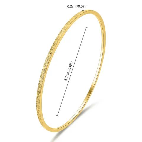 : European & American Minimalist 2mm Smooth Coil Bracelet – Plain - view 3